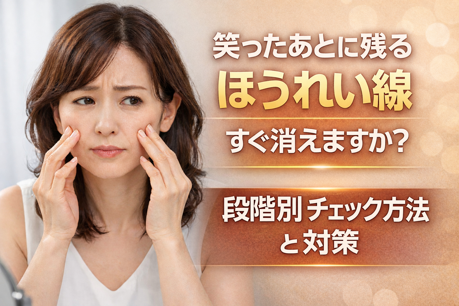 笑ったあと」に残るほうれい線の重症度分類とその対策方法