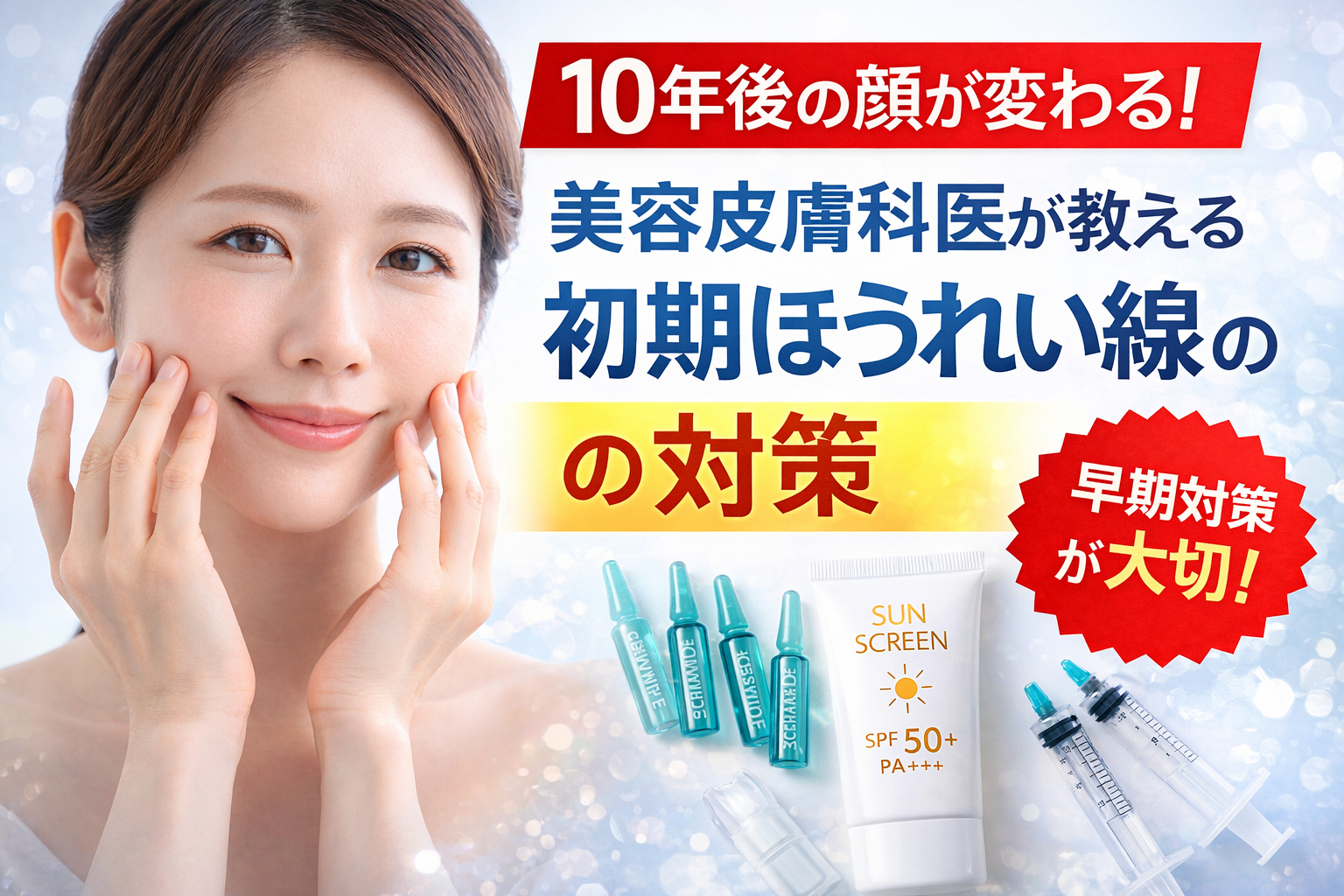 10年後の顔が変わる！美容皮膚科医が教える初期ほうれい線の対策